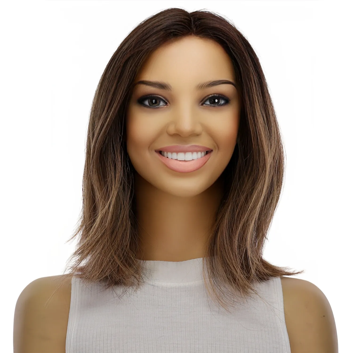 12" Divine Lace Top Topper Dark Brown Balayage