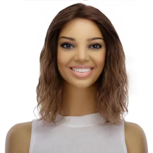 12" Divine Lace Top Topper Medium Brown Balayage Wavy