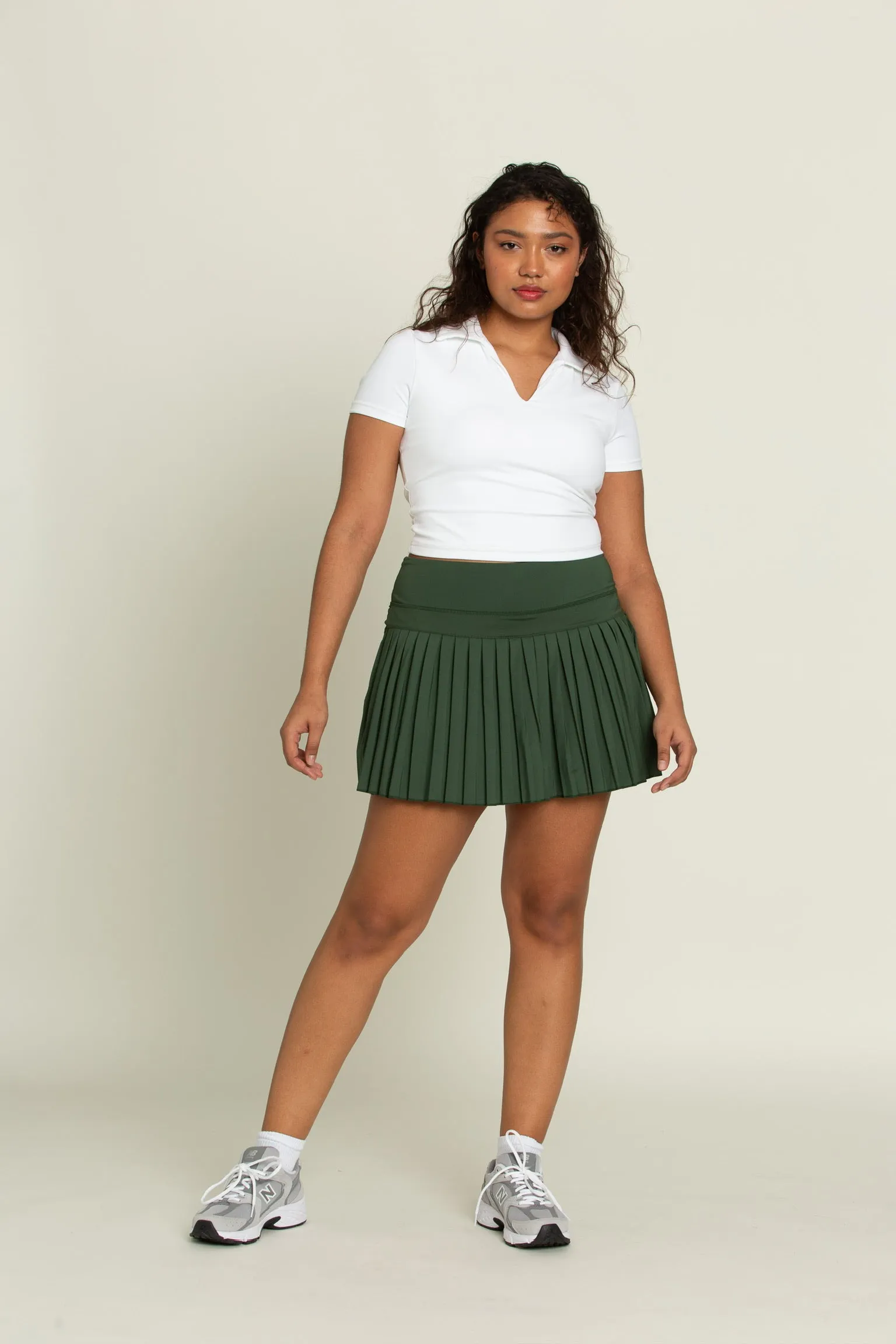15 Forest Green Pleated Tennis Skirt