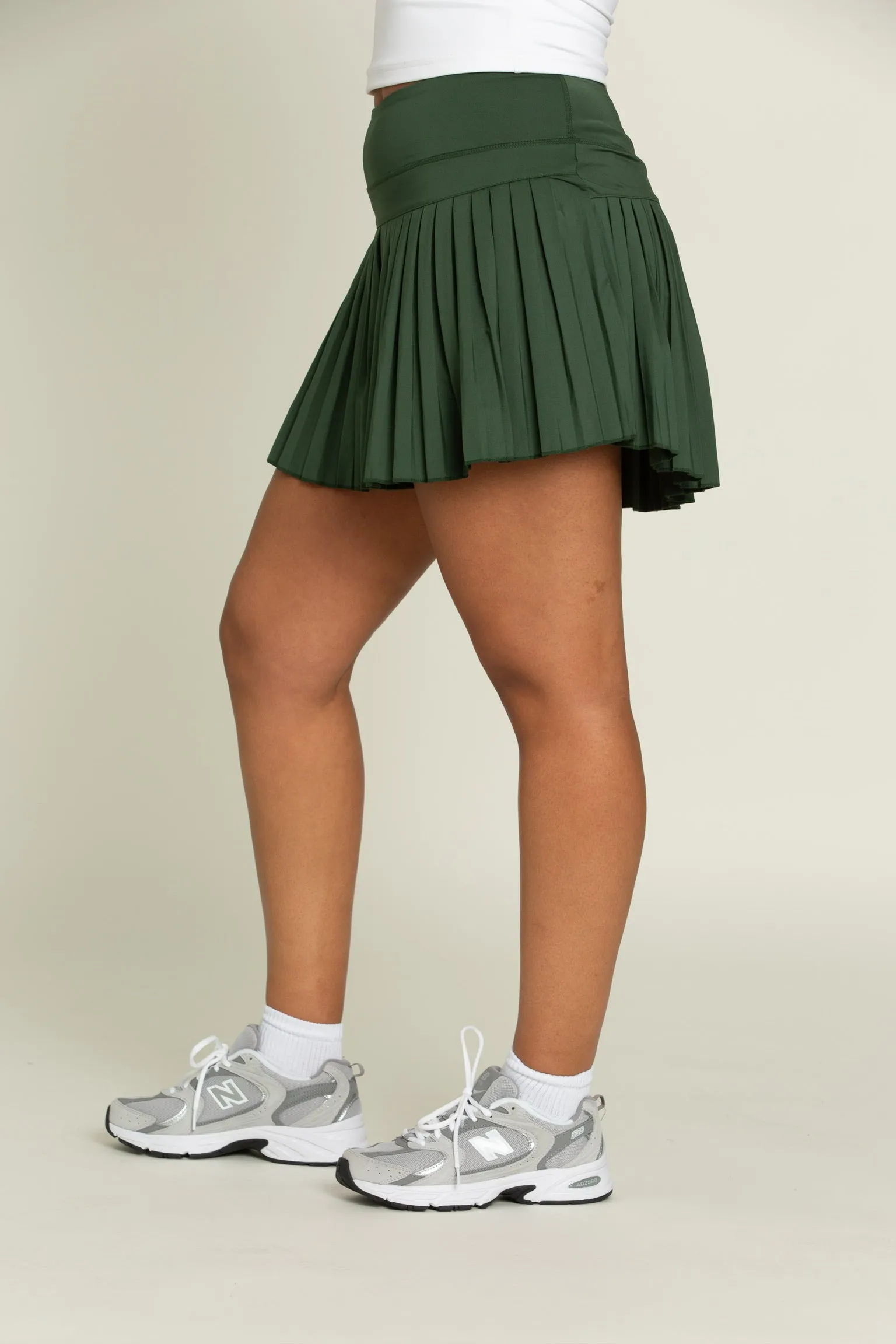 15 Forest Green Pleated Tennis Skirt