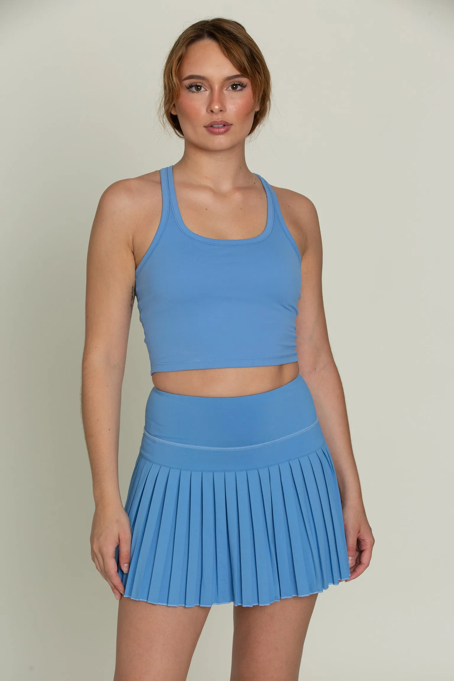 15 Marina Blue Pleated Tennis Skirt