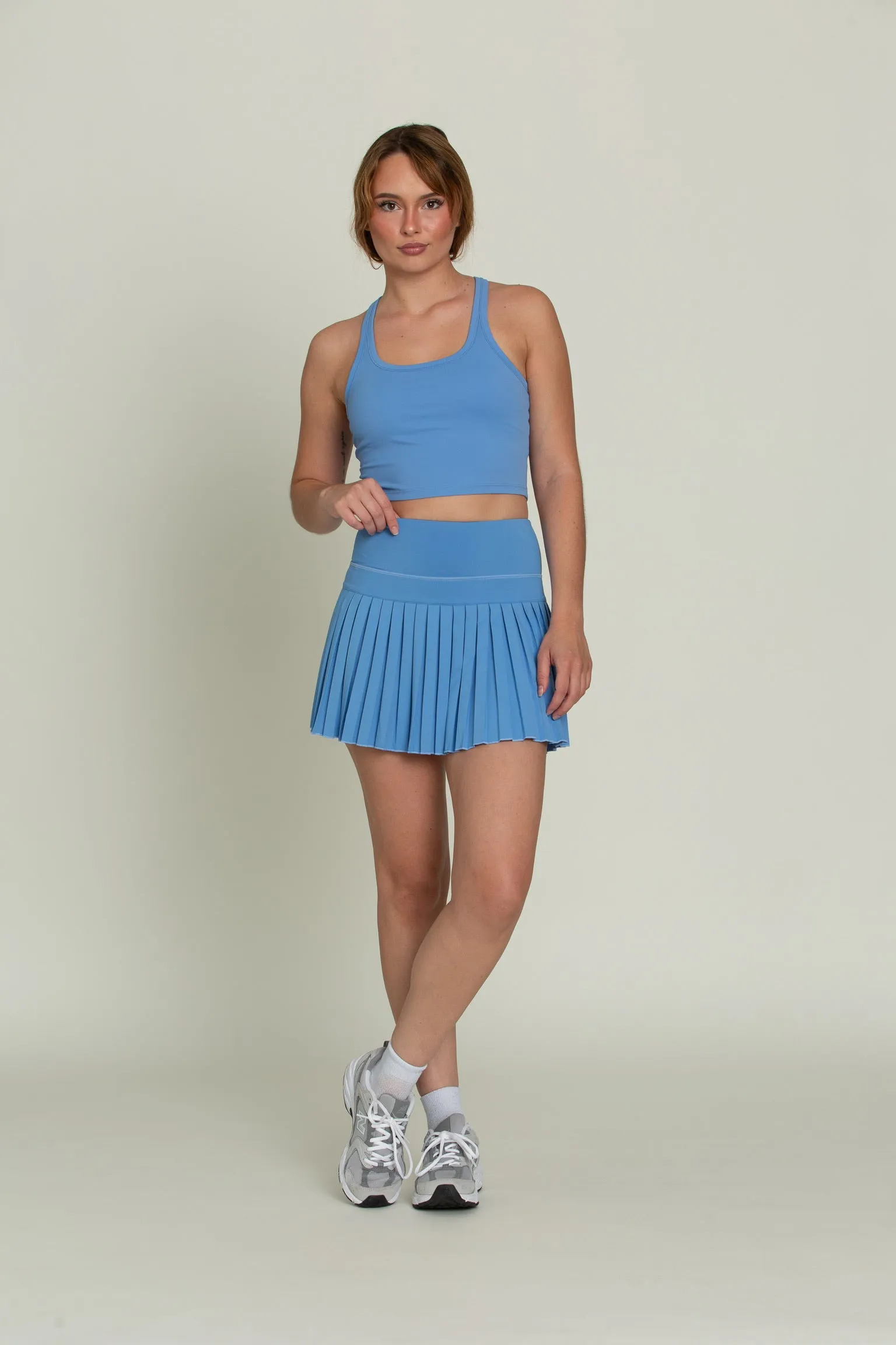 15 Marina Blue Pleated Tennis Skirt