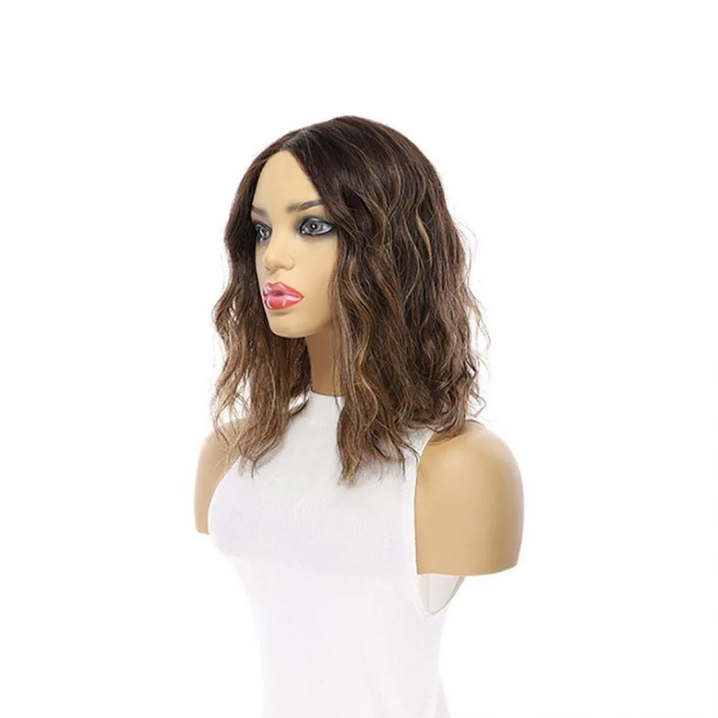 16" Divine Lace Top Topper Dark Brown Balayage Wavy