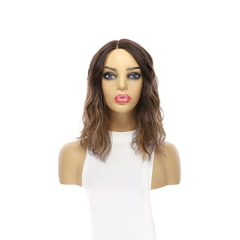 16" Divine Lace Top Topper Dark Brown Balayage Wavy
