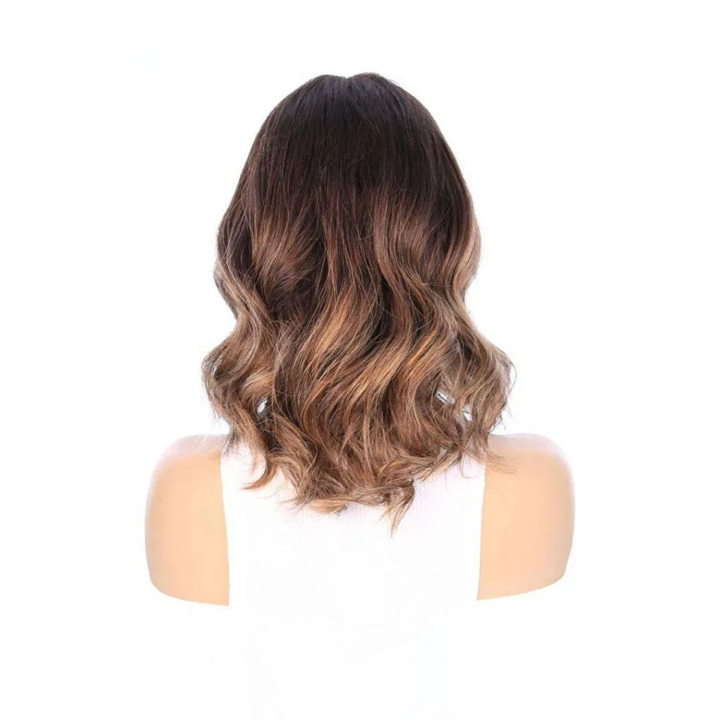 16" Divine Lace Top Topper Dark Brown Balayage