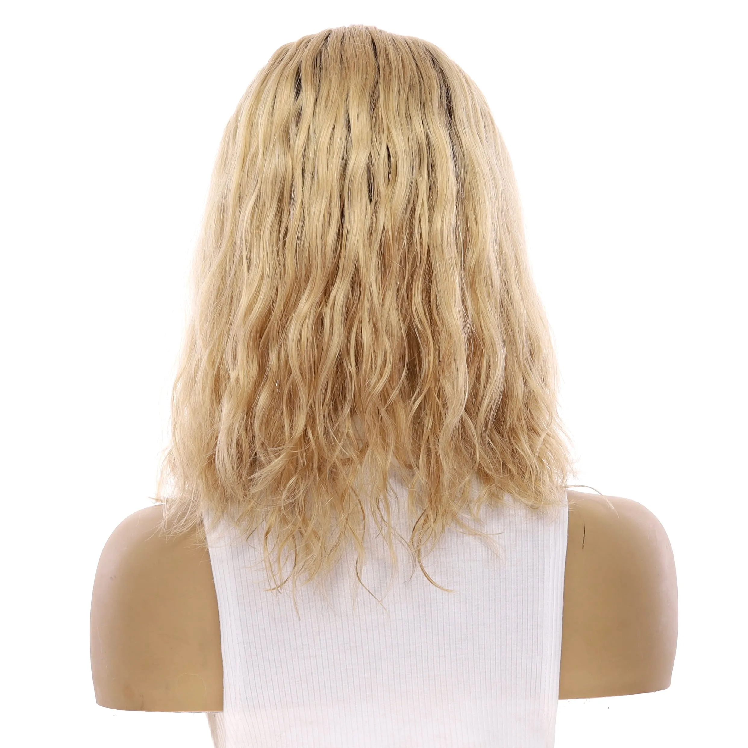 16" Divine Lace Top Topper Golden Blonde Wavy