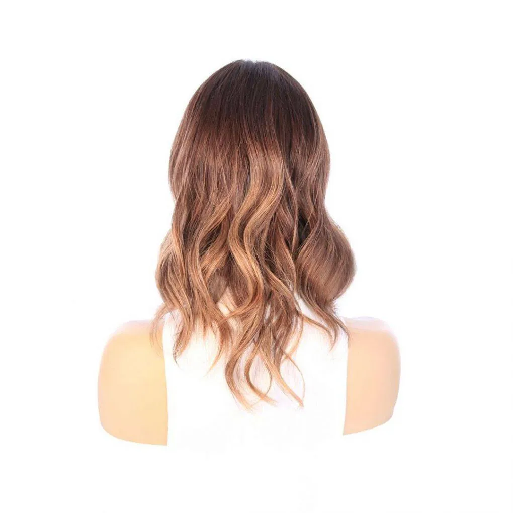 16" Divine Lace Top Topper Medium Brown Balayage