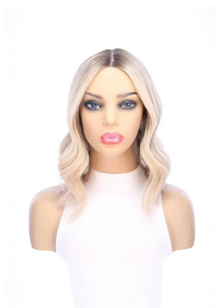 16" Divine Lace Top Topper Platinum Blonde w/ Reverse Balayage