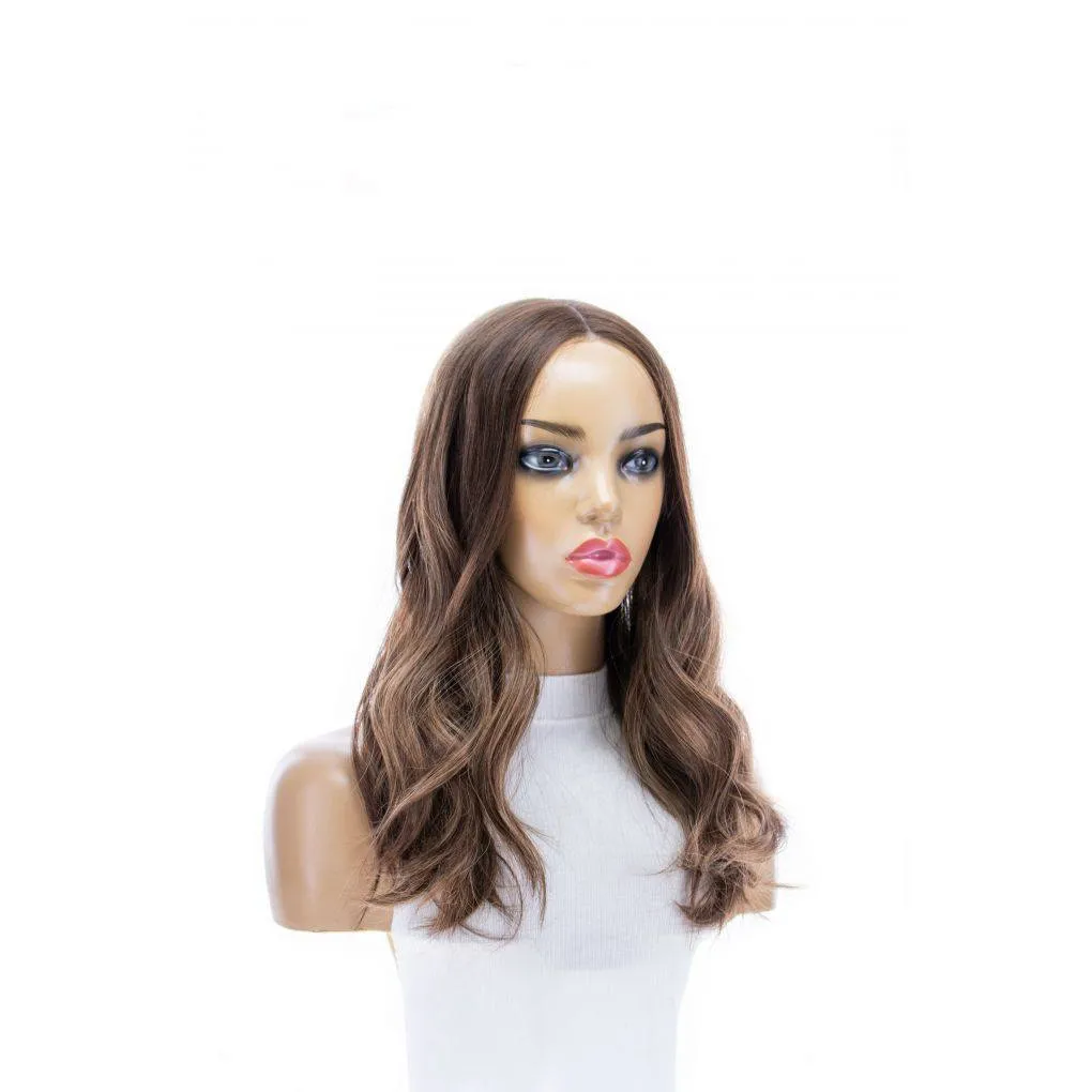 20" Divine Lace Top Topper Medium Brown Wavy