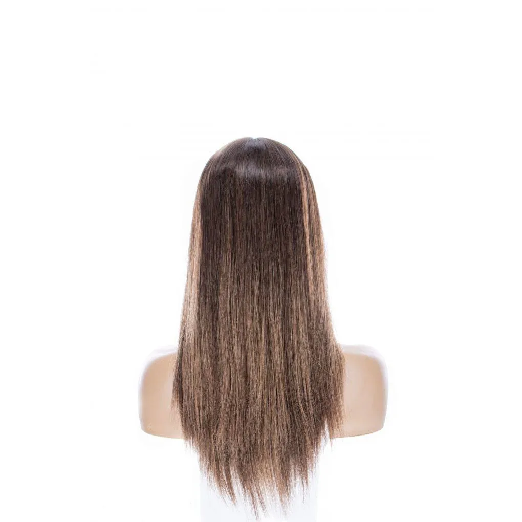 20" Divine Lace Top Topper Medium Brown Wavy