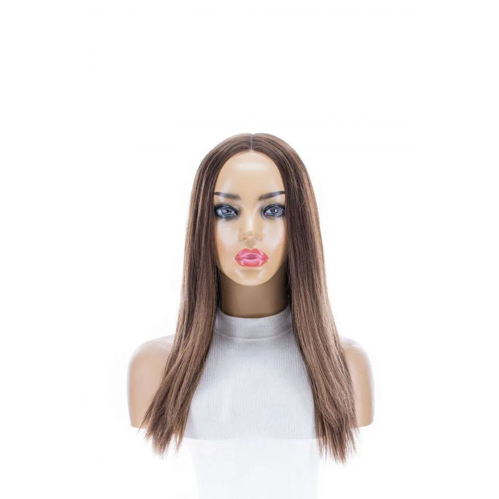 20" Divine Lace Top Topper Medium Brown Wavy
