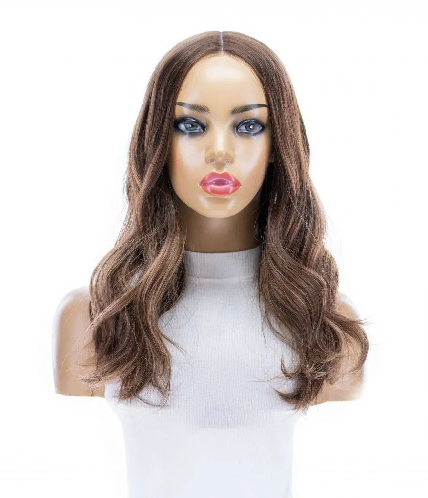 20" Divine Lace Top Topper Medium Brown Wavy