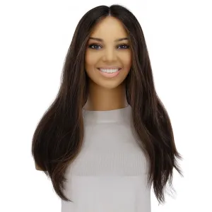 20" Divine Lace Top Topper Soft Black w/ Highlights