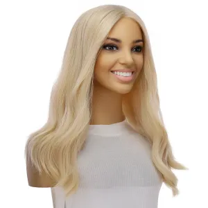 20" Divine Lace Top Topper Warm Platinum Blonde No Roots
