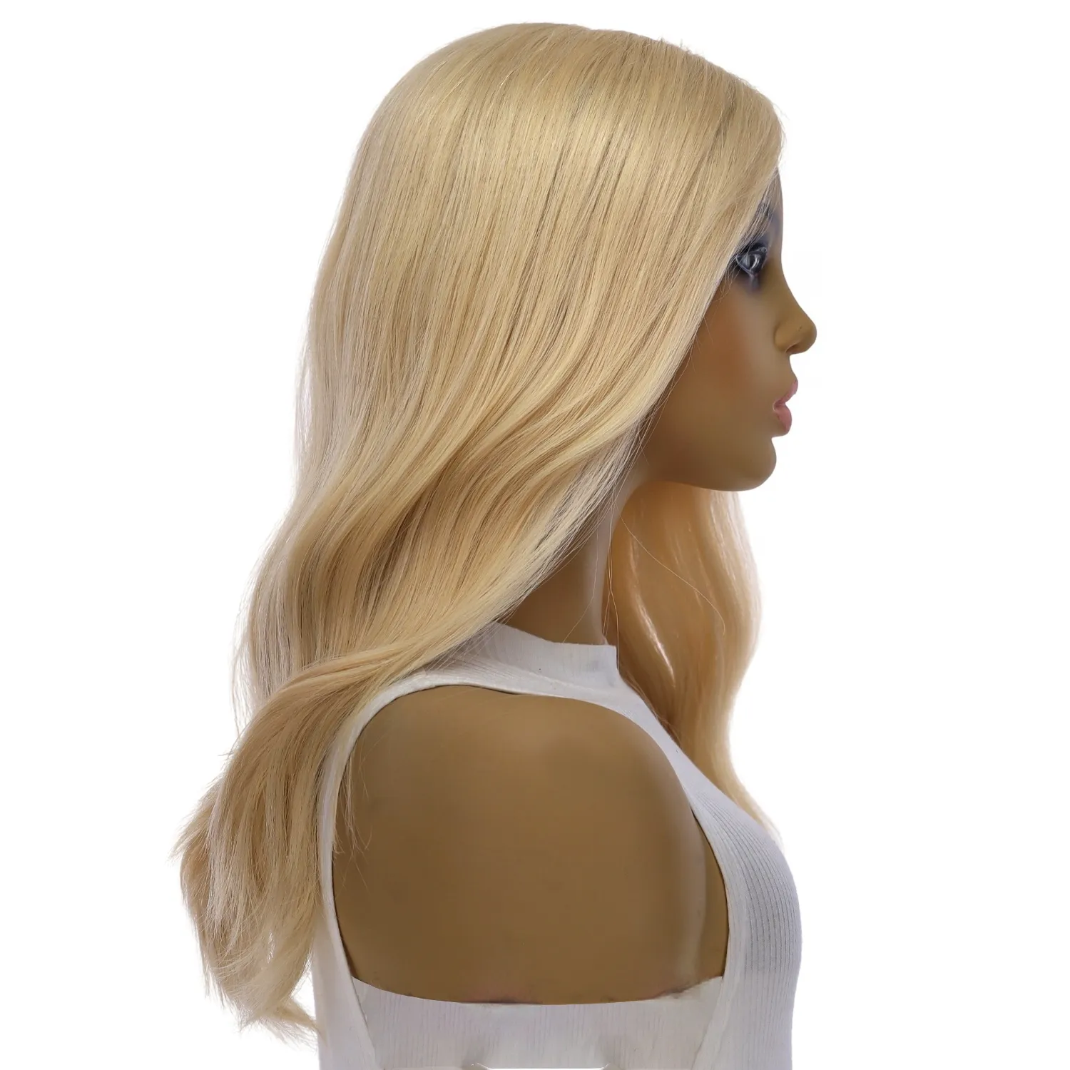 20" Divine Lace Top Topper Warm Platinum Blonde No Roots