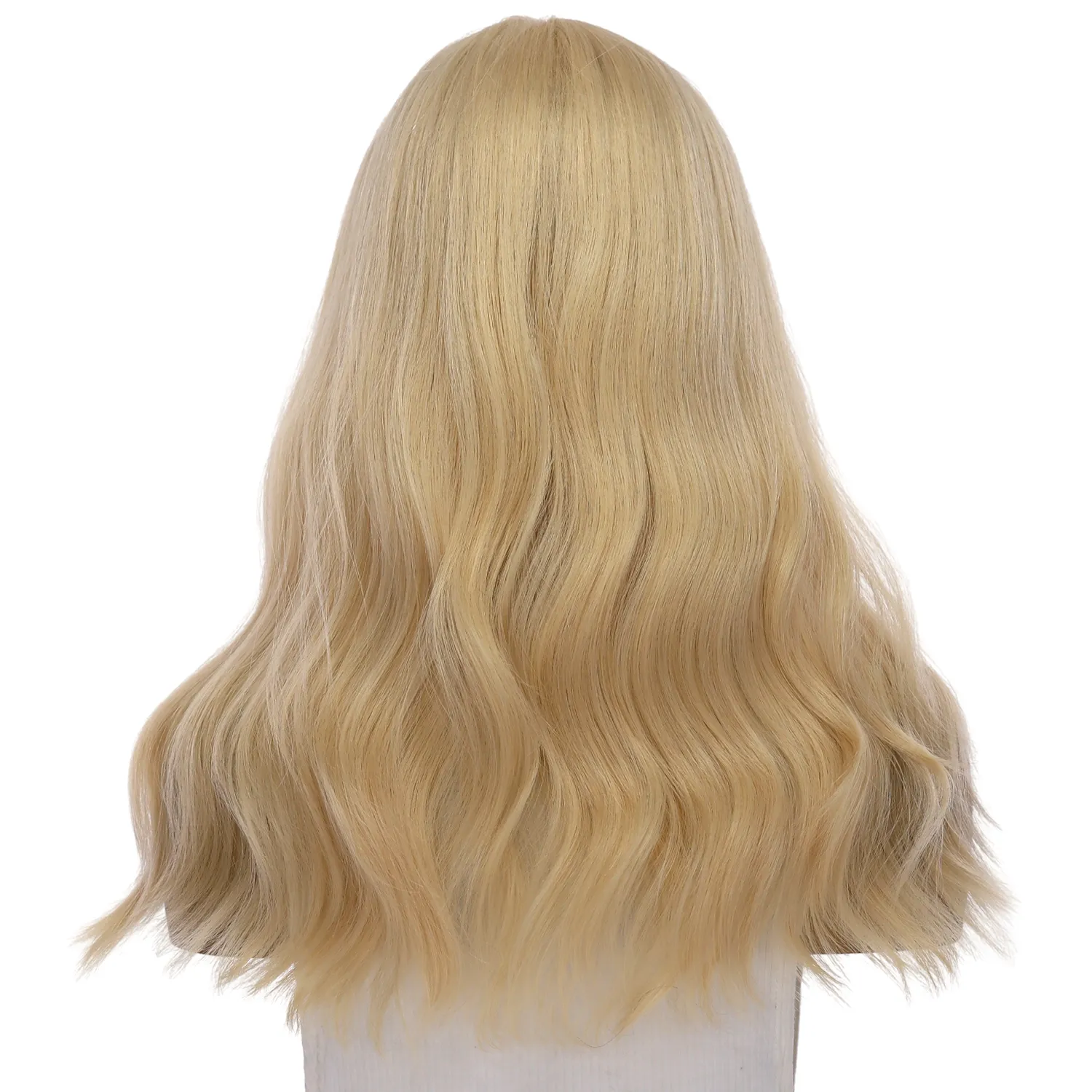 20" Divine Lace Top Topper Warm Platinum Blonde No Roots