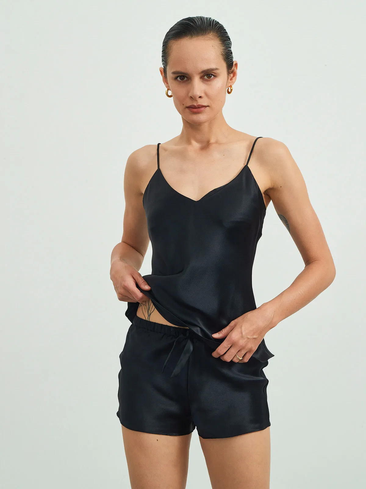 22Momme Silk Camisole & Sleep Shorts Set
