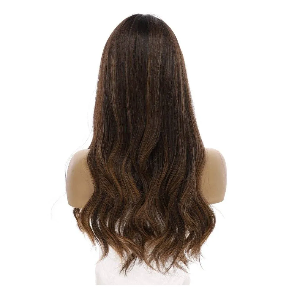 24" Divine Lace Top Topper Dark Brown Balayage