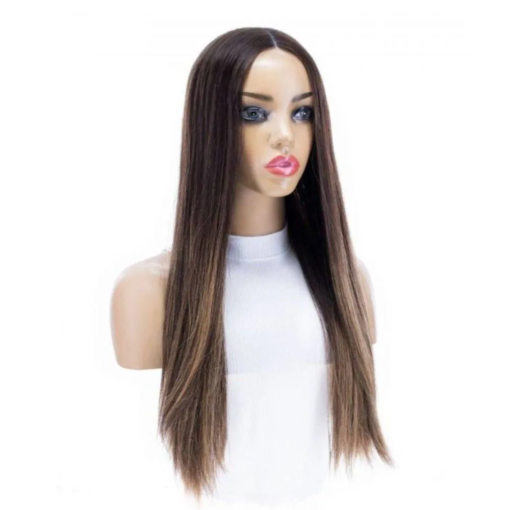 24" Divine Lace Top Topper Dark Brown Balayage