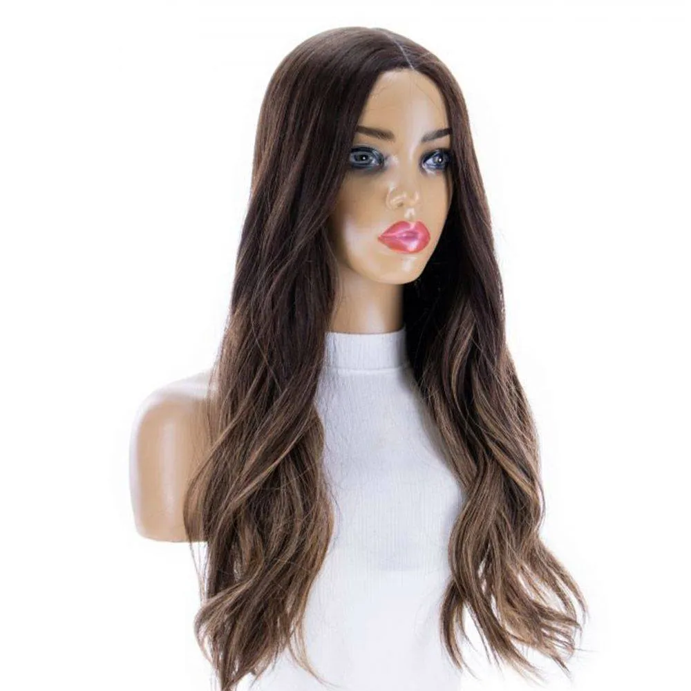 24" Divine Lace Top Topper Dark Brown Balayage