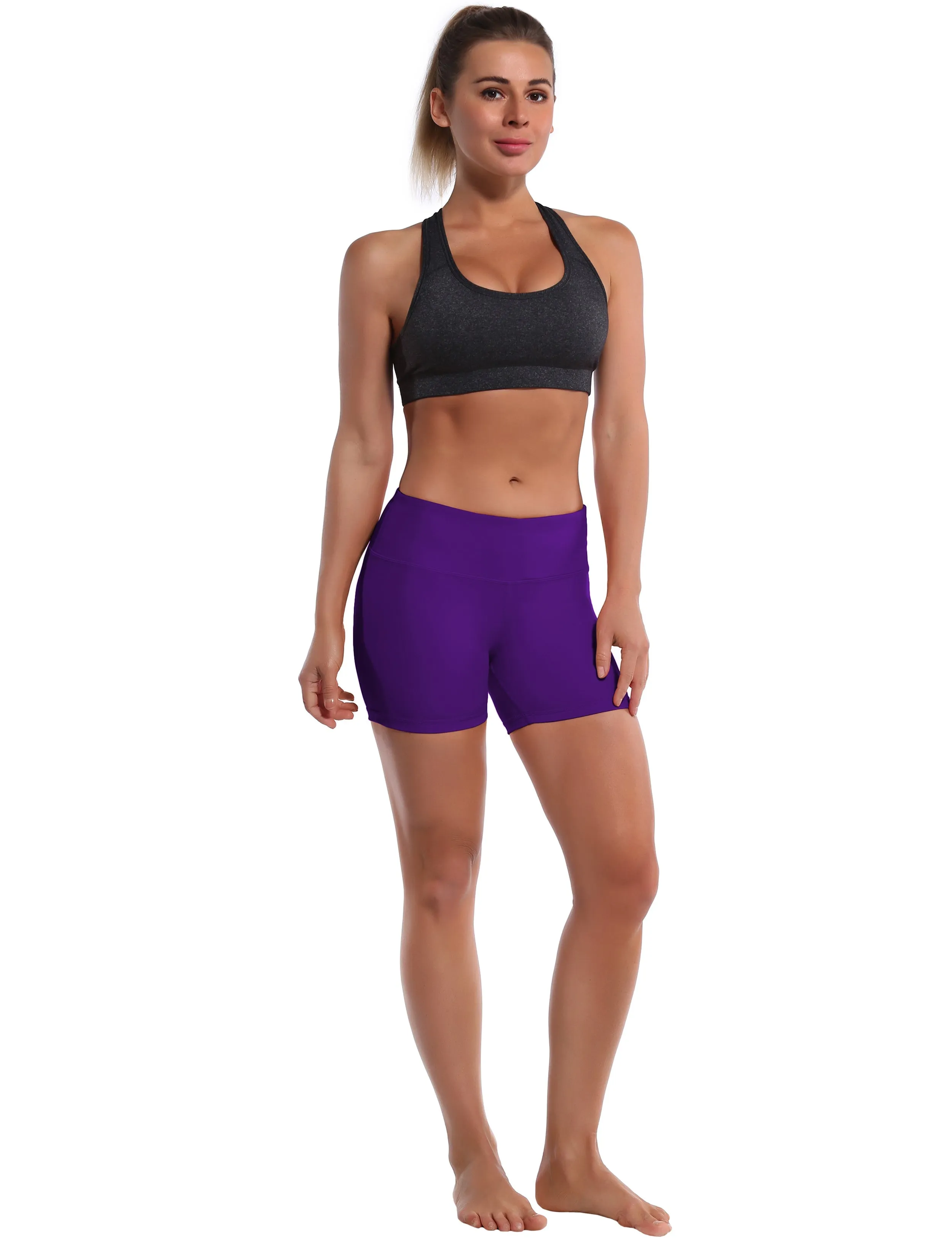 4" Pilates Shorts eggplantpurple_Pilates