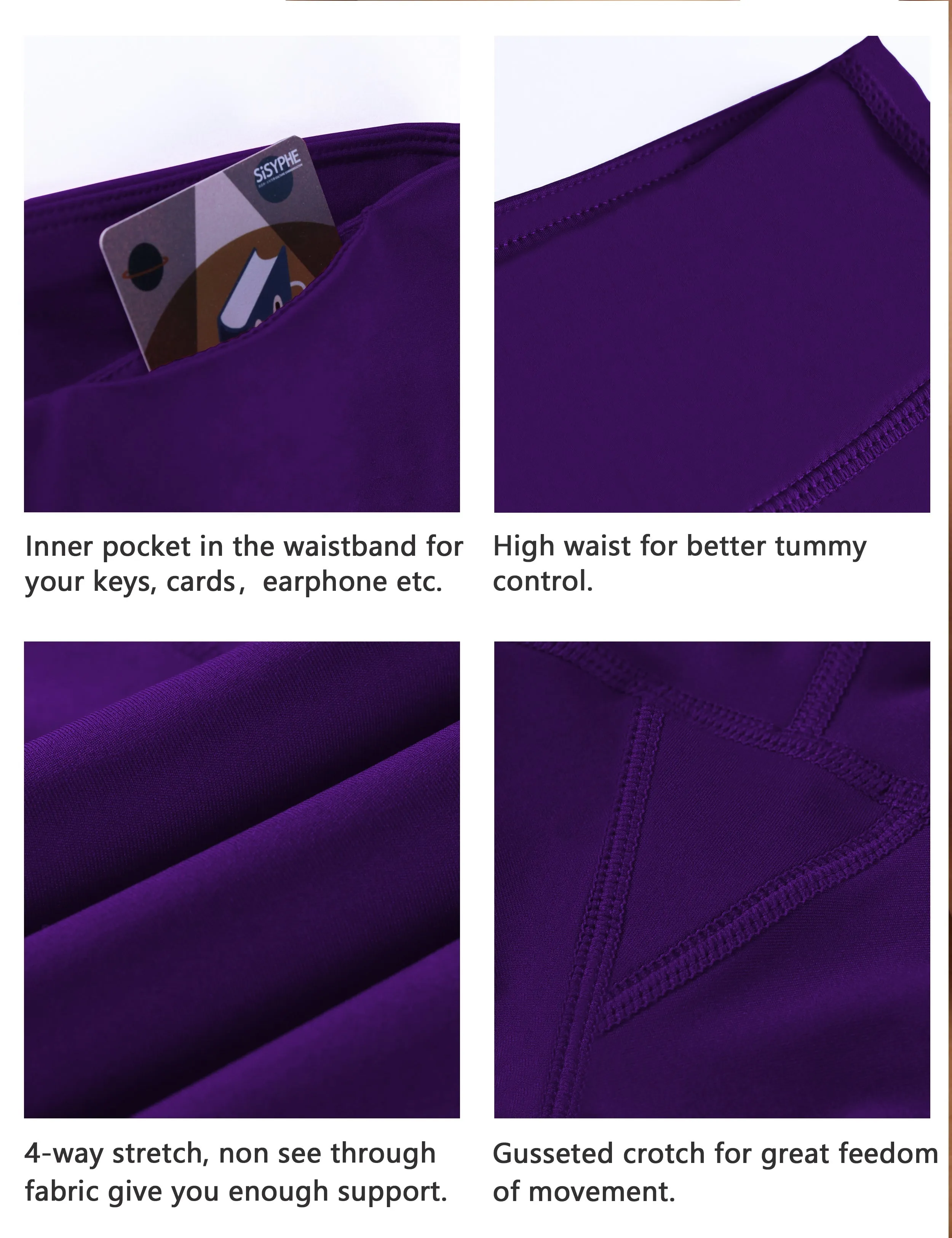 4" Pilates Shorts eggplantpurple_Pilates
