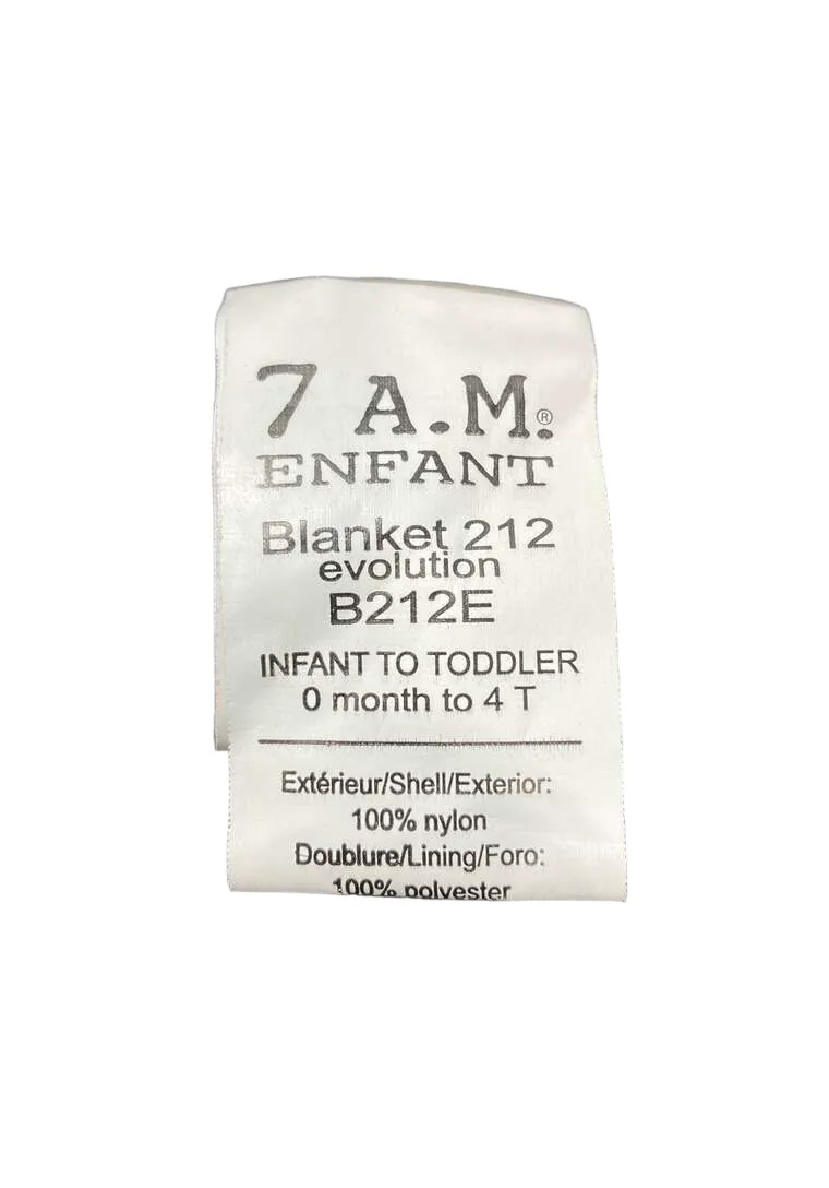 7 A.M. Enfant Blanket 212 Evolution, Black