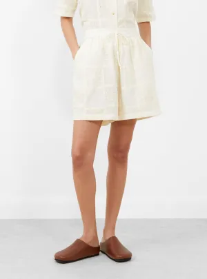 Annie Shorts Buttermilk Patchwork