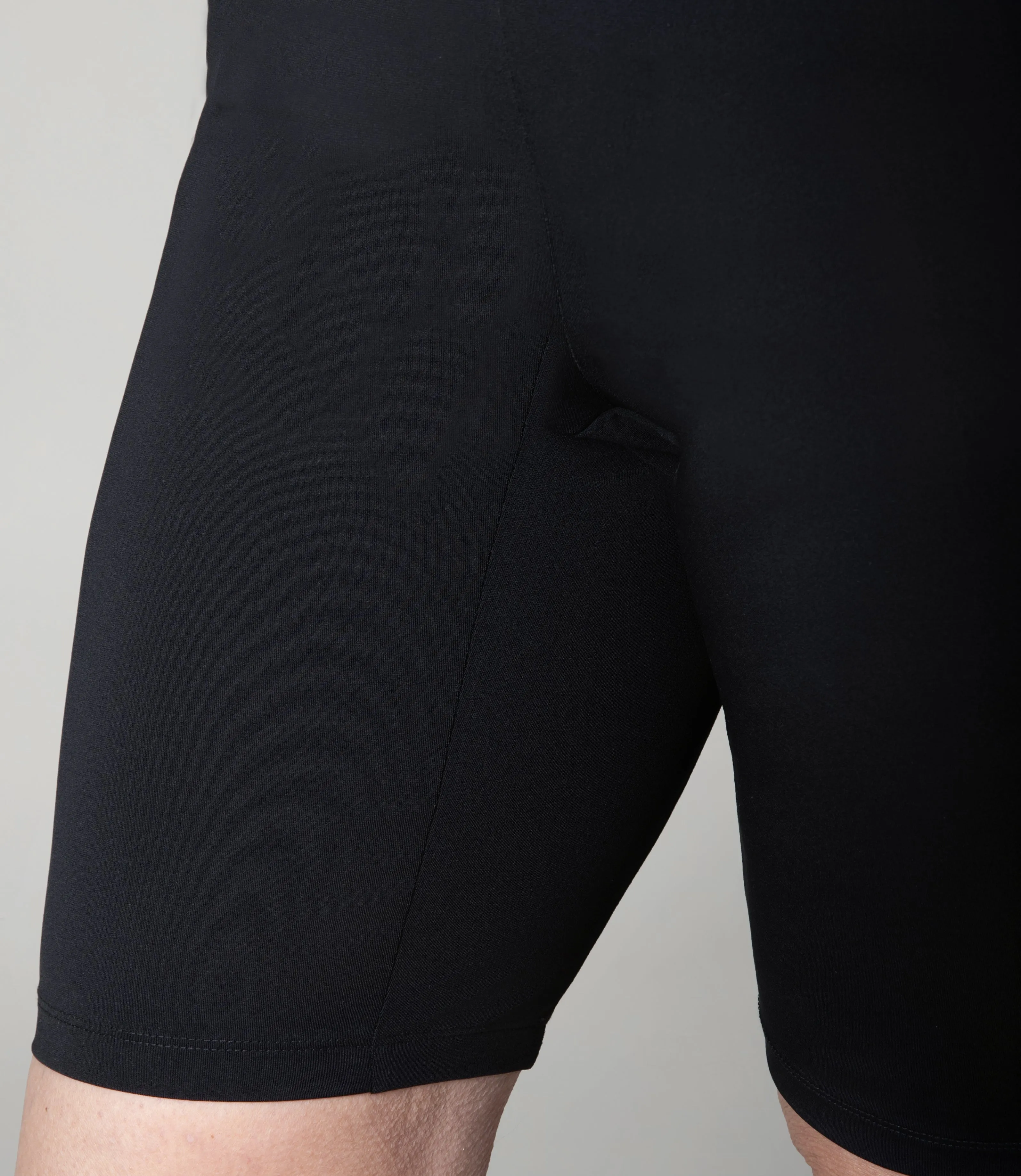 AquaSport High Waist Fitted Swim Shorts Black