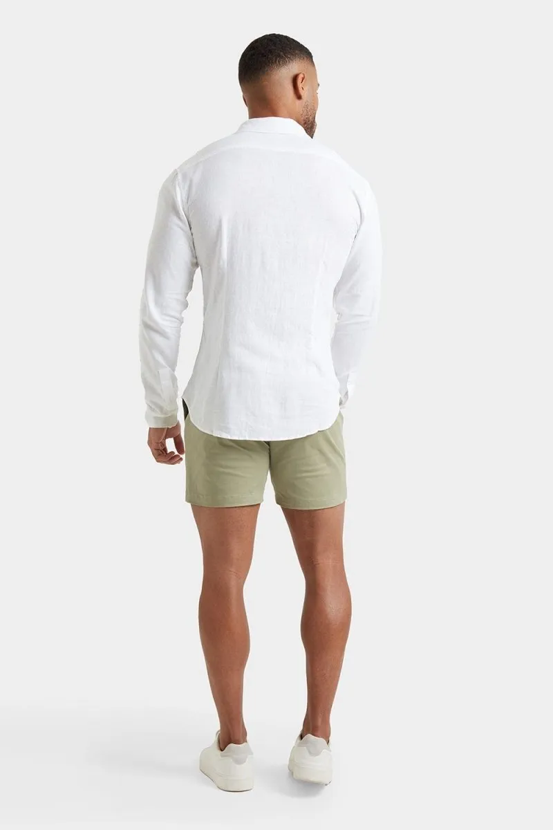 Athletic Fit Chino Shorts 5" in Sage