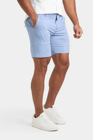Athletic Fit Chino Shorts 7'' in Light Blue