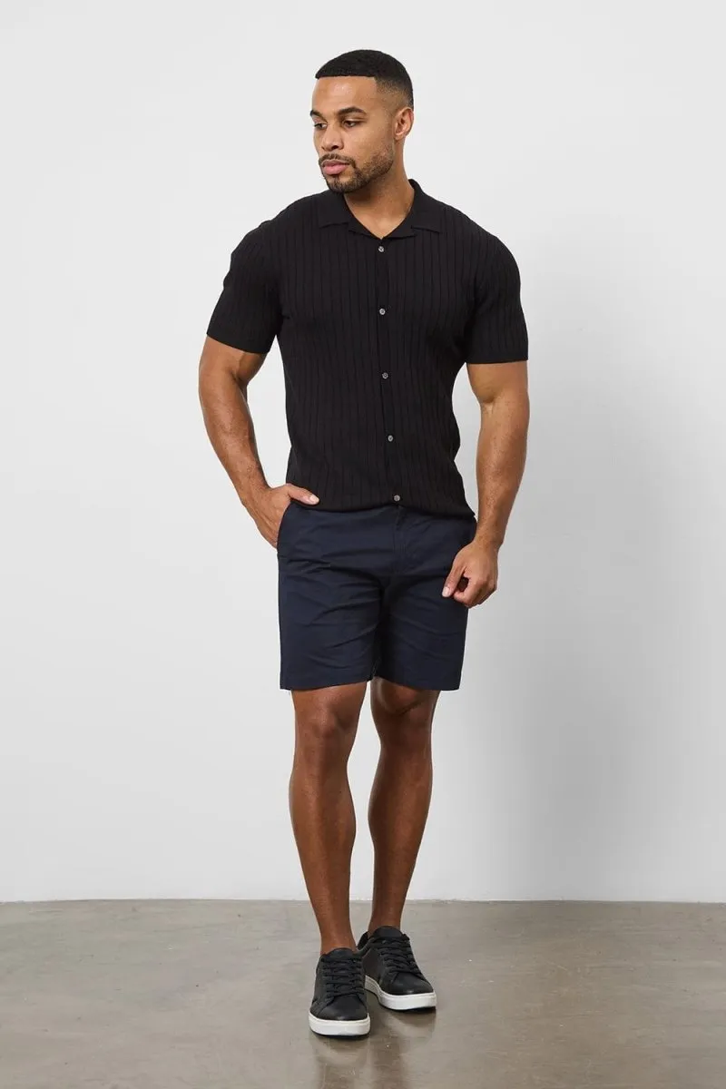 Athletic Fit Chino Shorts 7'' in Navy