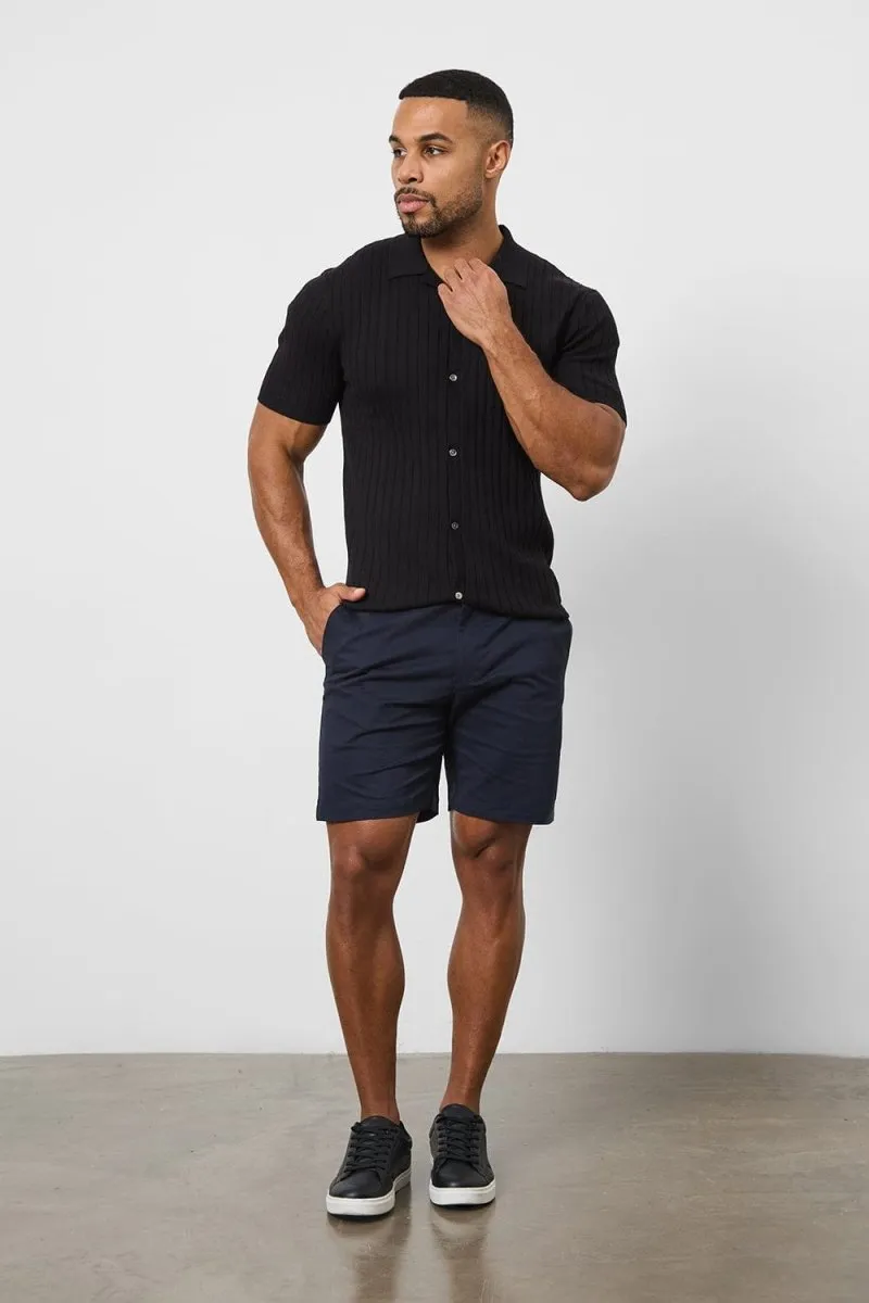 Athletic Fit Chino Shorts 7'' in Navy