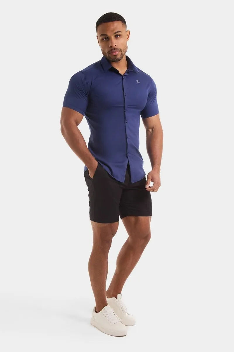 Athletic Fit Chino Shorts 7" in Black