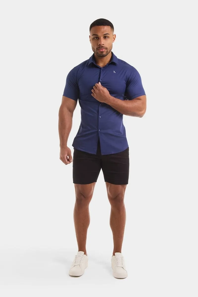 Athletic Fit Chino Shorts 7" in Black