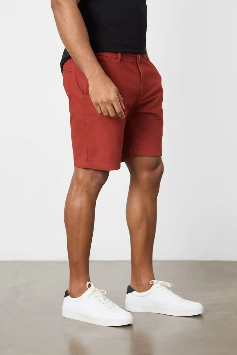 Athletic Fit Chino Shorts 7" in Cinnamon