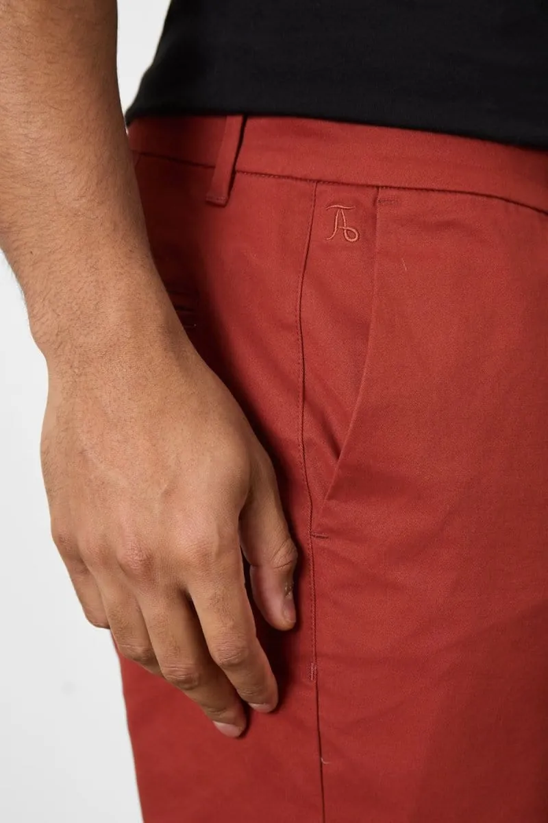 Athletic Fit Chino Shorts 7" in Cinnamon