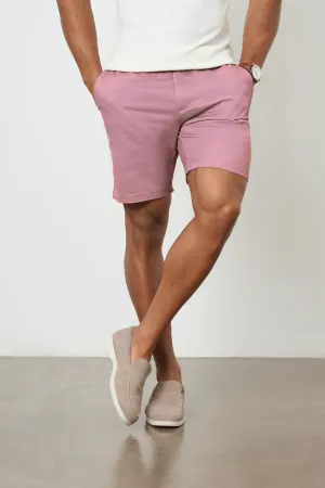 Athletic Fit Chino Shorts 7" in Dusky Pink