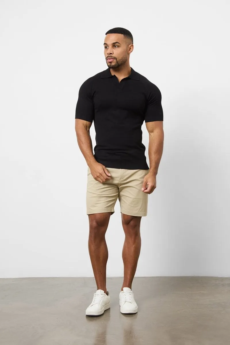 Athletic Fit Chino Shorts 7" in Stone