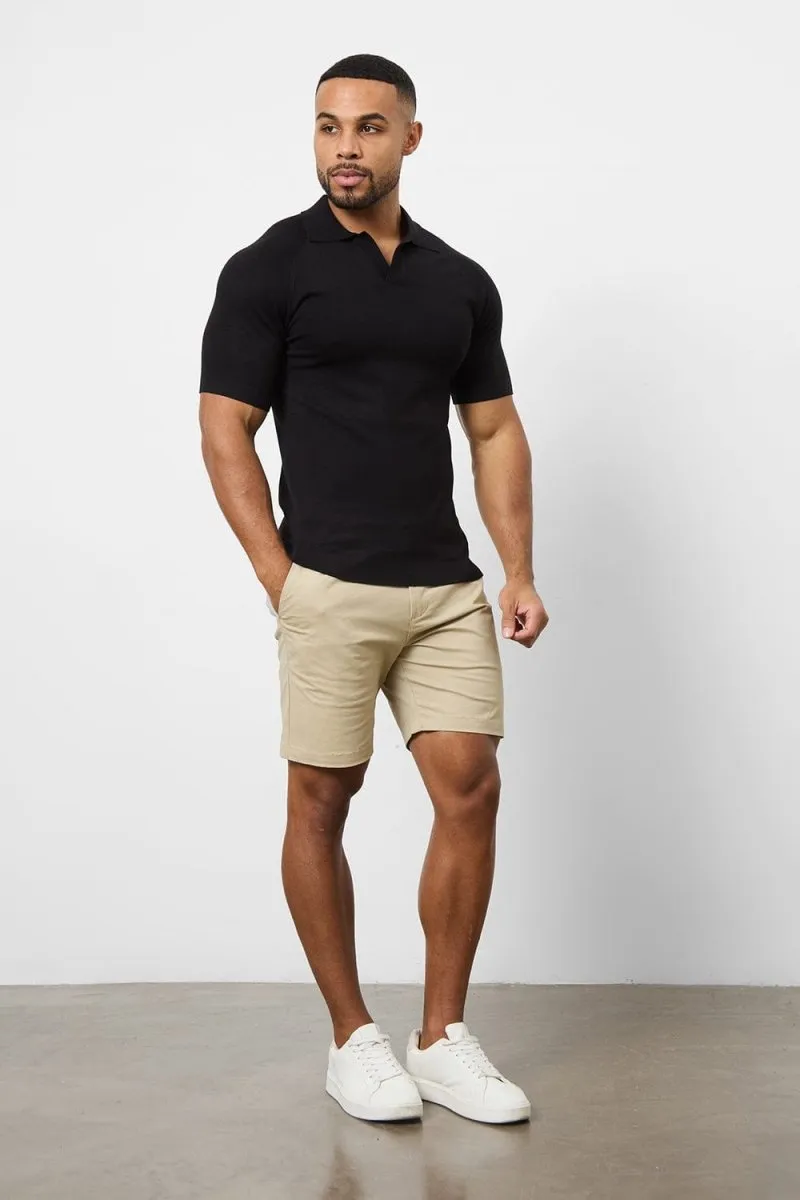 Athletic Fit Chino Shorts 7" in Stone