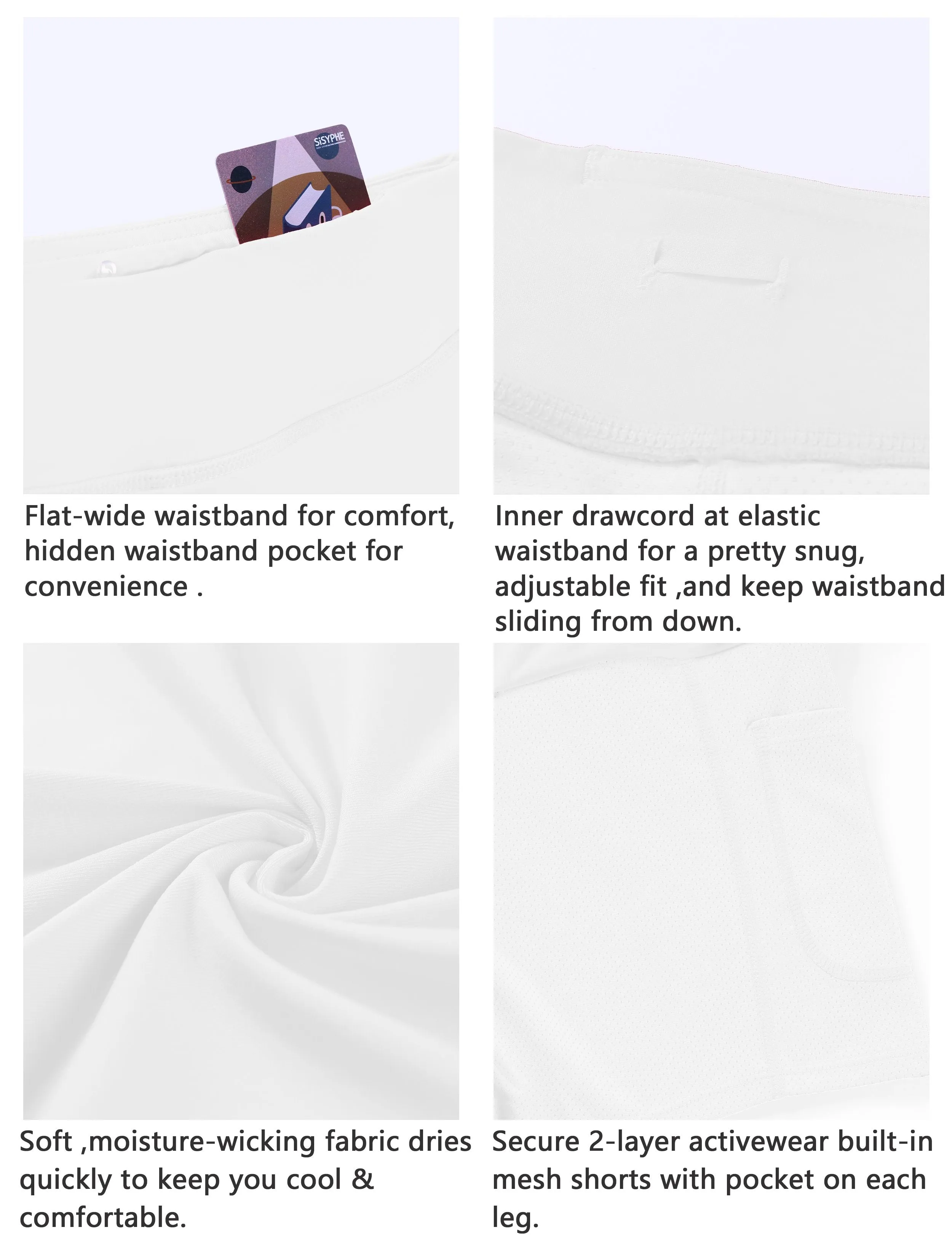 Athletic Tennis Golf Pleated Skort with Pocket Shorts white ins_Jogging