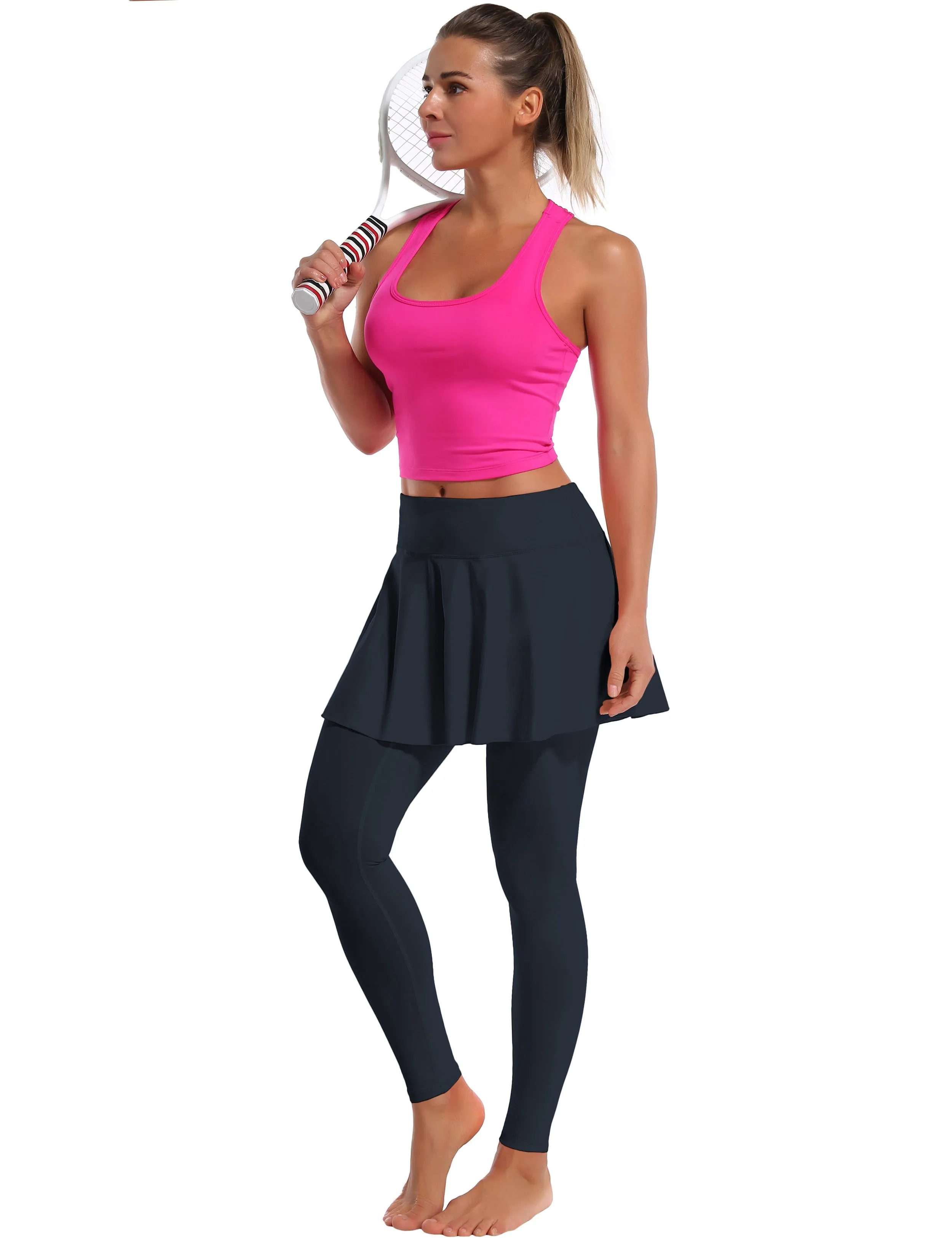 Athletic Tennis Golf Skort with Pocket Shorts darknavy_Biking