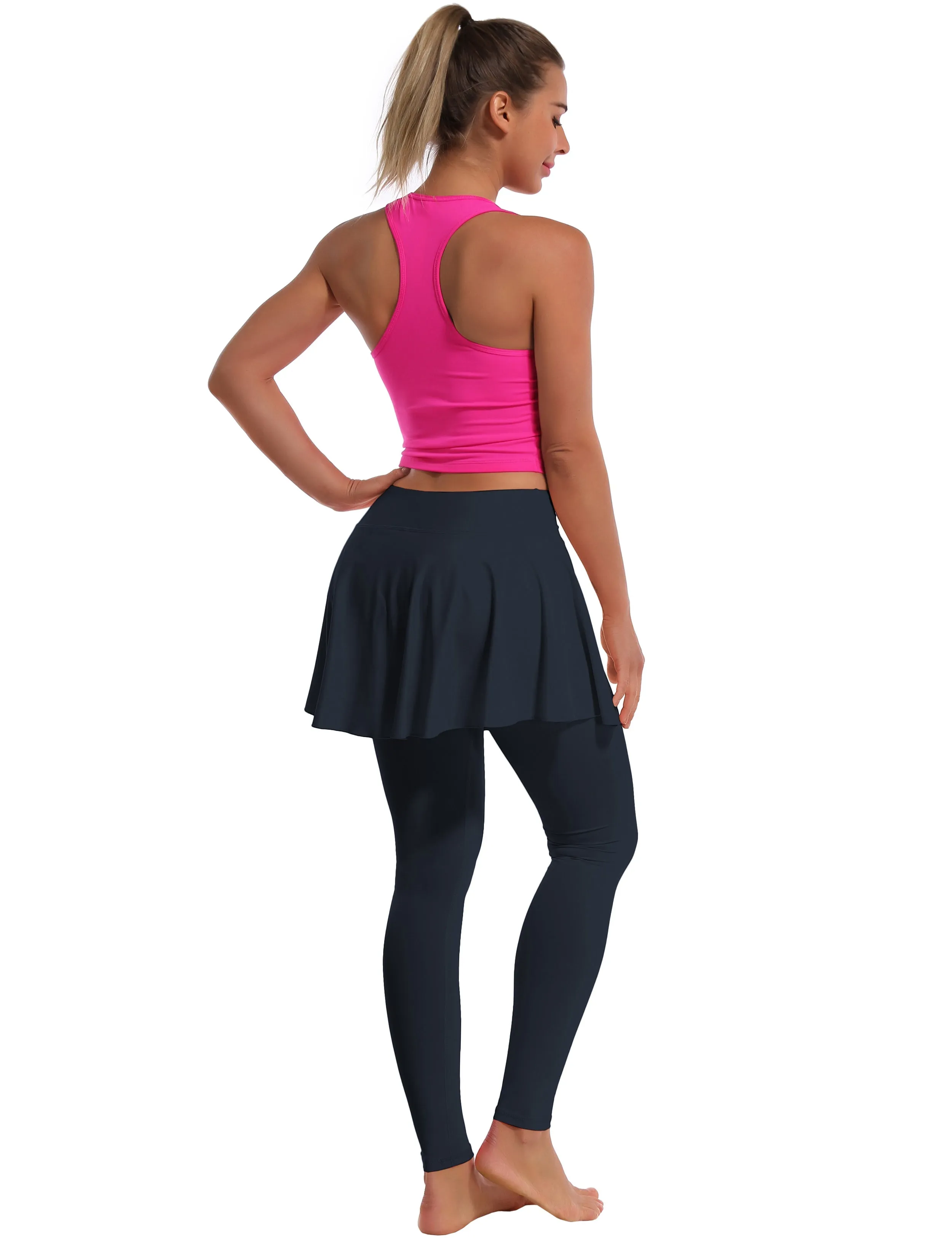 Athletic Tennis Golf Skort with Pocket Shorts darknavy_Biking