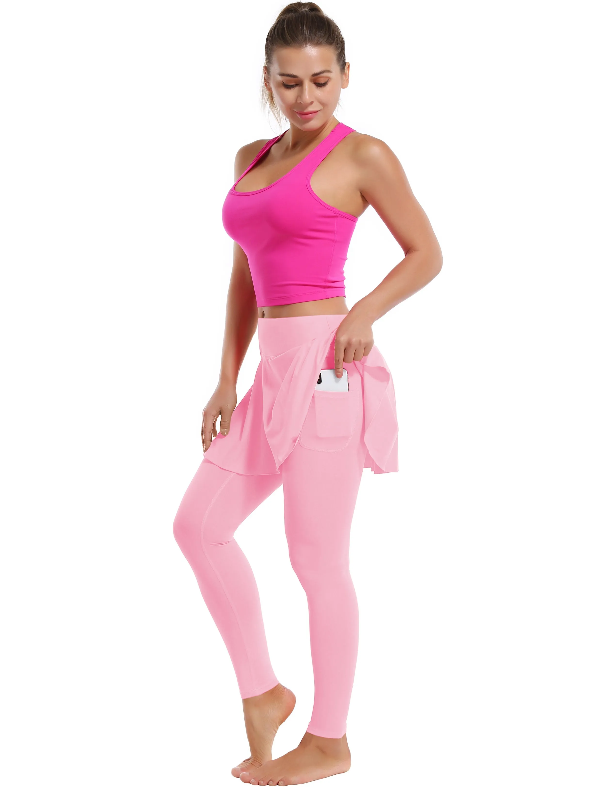 Athletic Tennis Golf Skort with Pocket Shorts lightpink_Gym