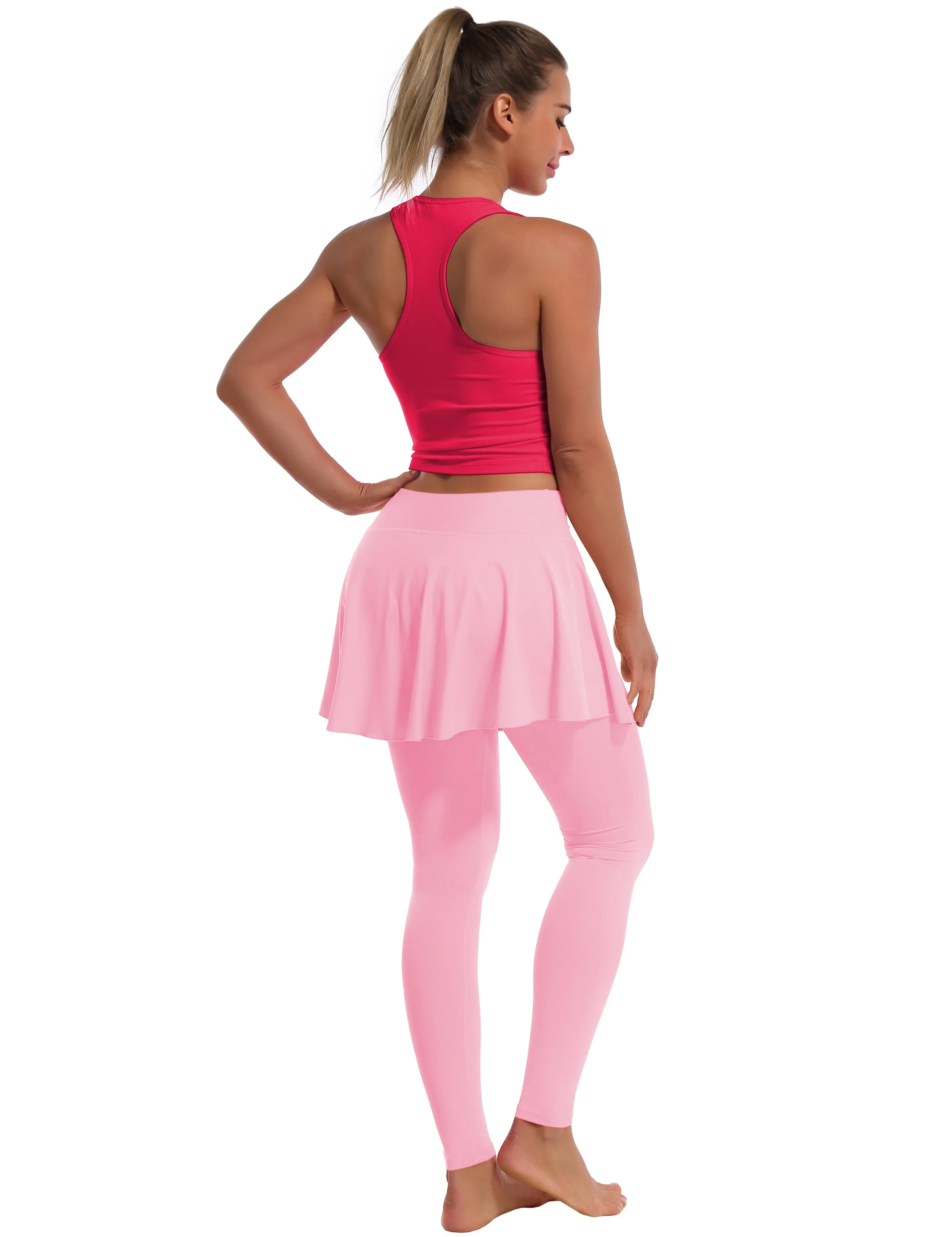 Athletic Tennis Golf Skort with Pocket Shorts lightpink_Gym