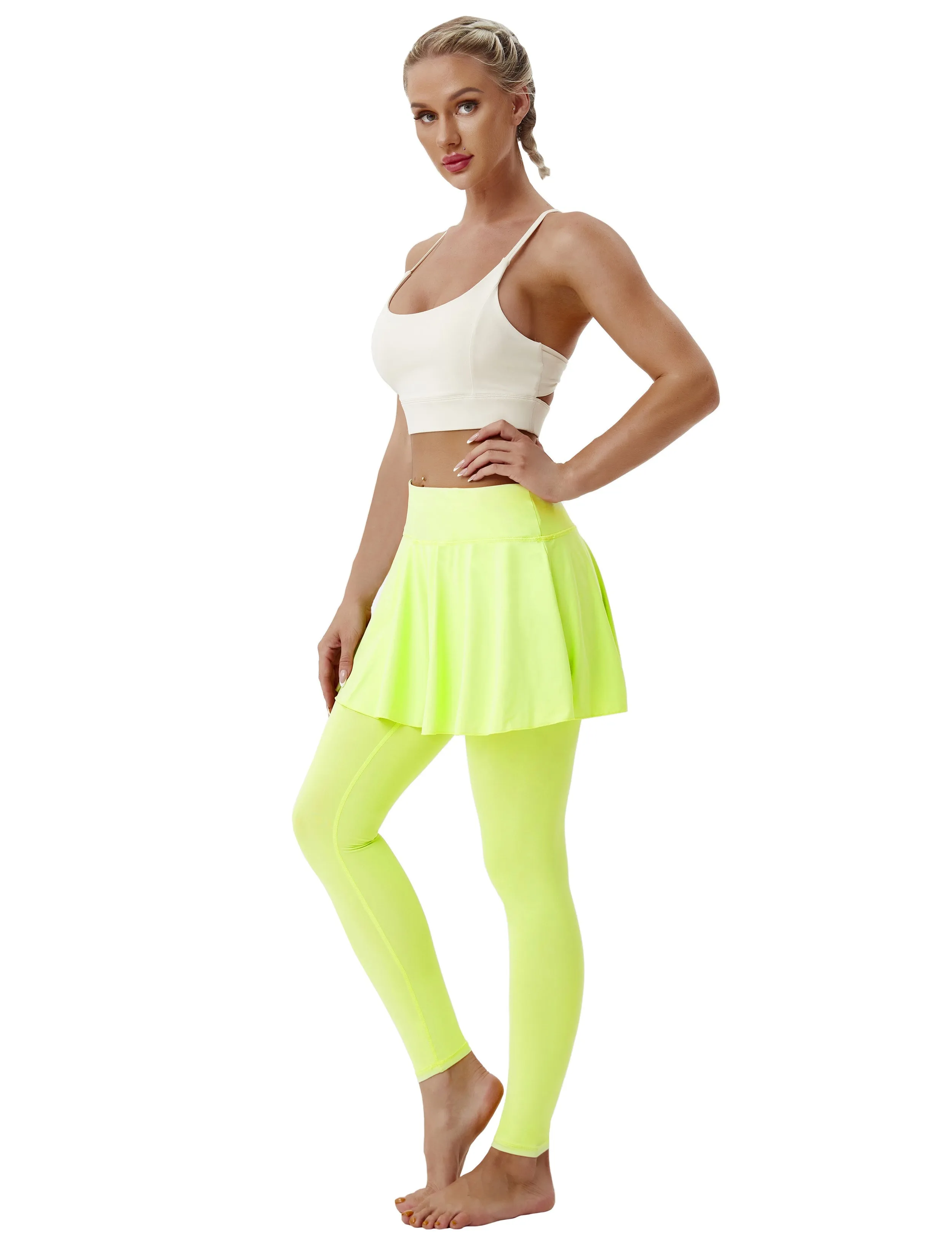 Athletic Tennis Golf Skort with Pocket Shorts neonyellow_Golf