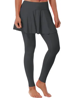 Athletic Tennis Golf Skort with Pocket Shorts shadowcharcoal_yoga