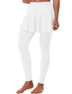 Athletic Tennis Golf Skort with Pocket Shorts white_Pilates