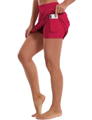 Athletic Tennis Golf Skort with Pockets Shorts rosecoral_Gym