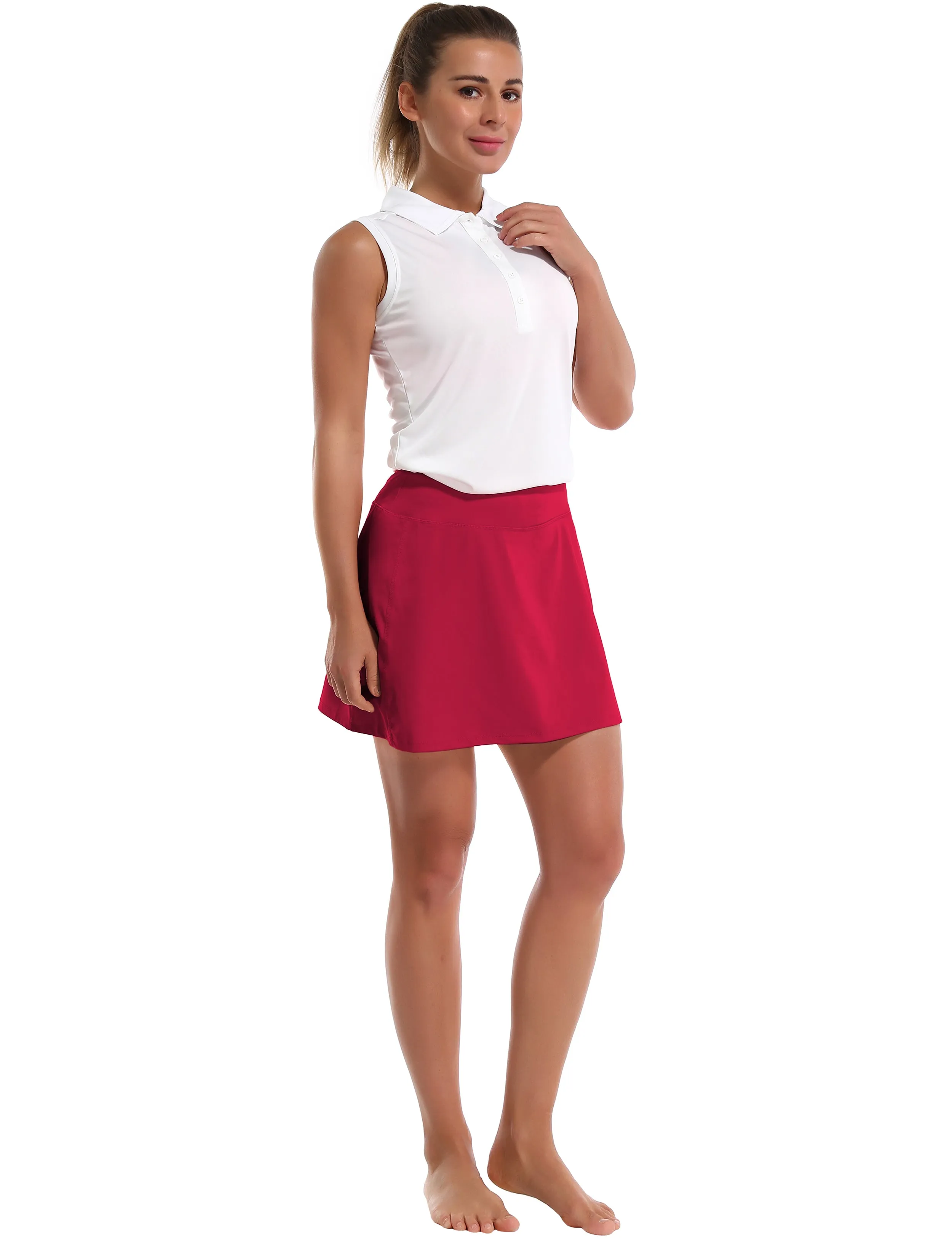Athletic Tennis Golf Skort with Pockets Shorts rosecoral_Gym